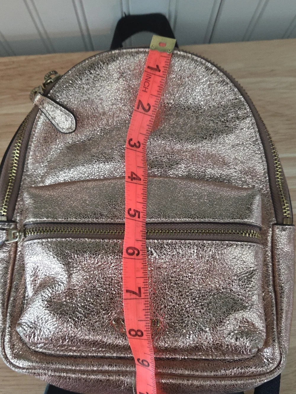 Coach Rose Gold Mini Backpack Bag